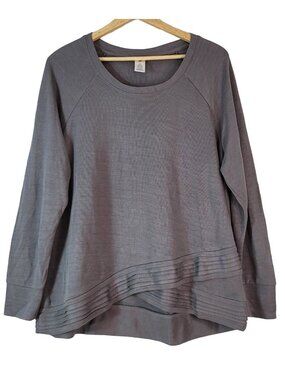 Active Life Womens Pullover Top Gray Plus XXL Long Sleeve Knit Tunic Modal Round